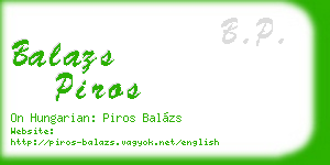balazs piros business card